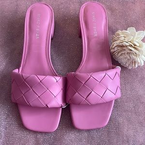 Marc Fisher Pink Woven Sandals
